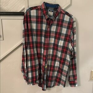 Izod Red Casual Button Down Shirt